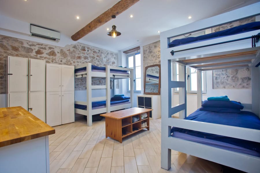 Interior of Crew Grapevine: communal living space.